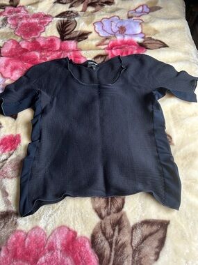 Giorgio Armani Navy Short Sleeve Top